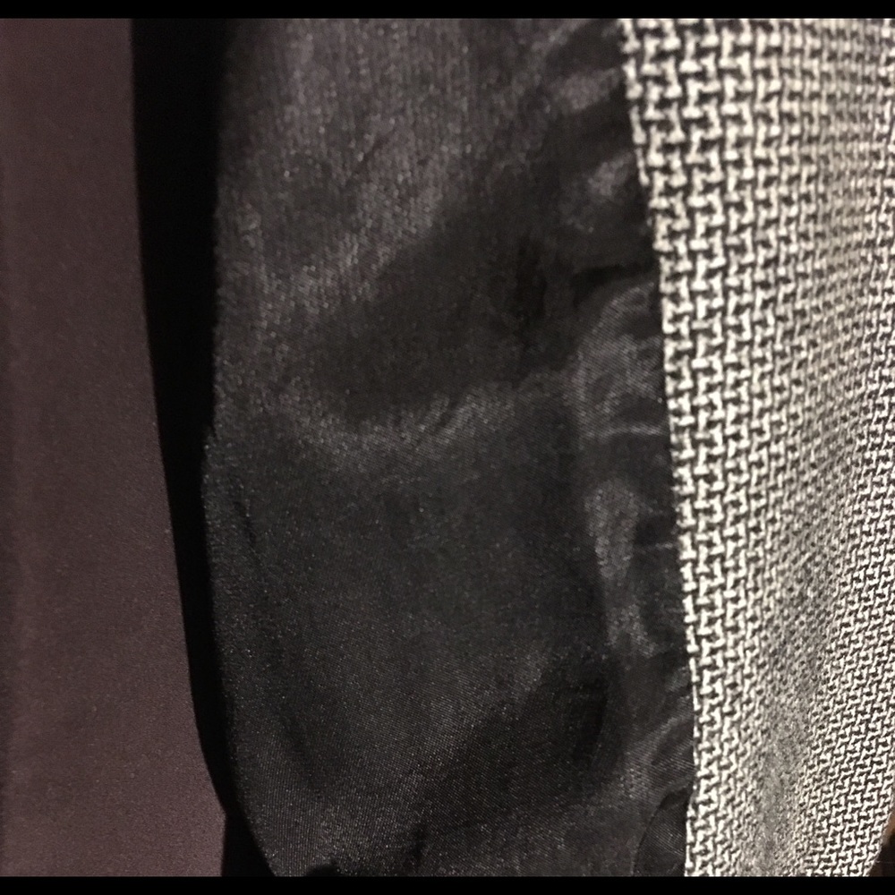 Black, White Gray Houndstooth One Button Jacket - image 5